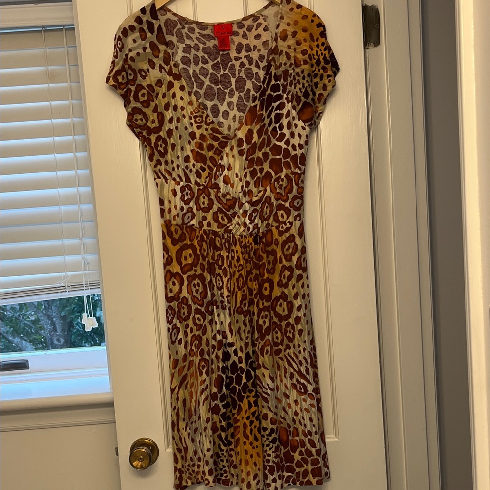 Chic Animal Print Midi Dress